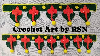 Ganpati Toran Design  Toran Pattern  Crochet Door Hanging [upl. by Jemmie]