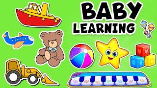 Babys First Words  Baby Learning Videos  Flash Cards To Learn First Words For Babies amp Toddlers [upl. by Rubie]