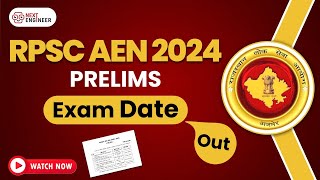 RPSC AEn 2024 Pre Exam Date Announced  RPSC AE Exam Calendar out  Next Engineer [upl. by Schwejda]