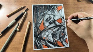 How to Draw ABSTRACT Art  Easy Abstract Drawing Step by Step [upl. by Eiznekam320]