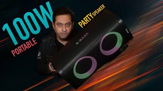 iGear XBASS 100  The portable Party Speaker with 100W output LED disco lights [upl. by Schacker689]