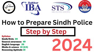 How to prepare Sindh Police constable 2024  IBA STS Pattern  Syllabus 2024  SPU  constable MCQs [upl. by Esaj950]