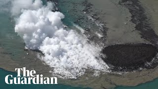 New island emerges off Japan after volcanic eruption [upl. by Naida27]