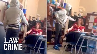 Shocking Video Shows Enraged Student Slapping Teacher in Class Cops [upl. by Arral864]