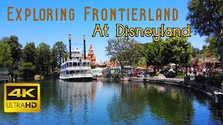 Exploring Frontierland at Disneyland in 4k [upl. by Kinelski]