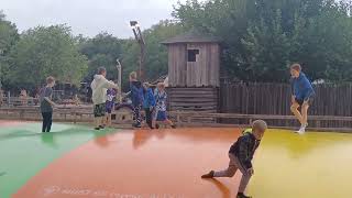 Jumping pillows at Roca Berry Farm [upl. by Elyrpa357]