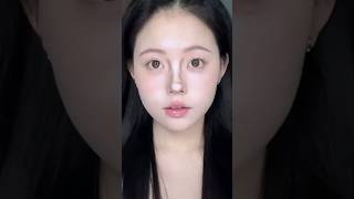 Korean contour and highlighting technique koreanmakeup makeuphacks hacks [upl. by Nagol]