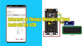 Membuat Project IOT Mengirim Text Android Ke LCD Menggunakan NodeMCU Thingspeak MIT APP INVENTOR [upl. by Yevre855]