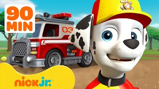 Paw Patrol  ¡Los MEJORES rescates del camión de bomberos de Marshall de PAW Patrol  Nick Jr [upl. by Diarmuid646]