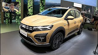 Dacia Sandero Stepway Expression Crossover SUV Offroad look beige safari walkaround  interior V1924 [upl. by Rosen169]