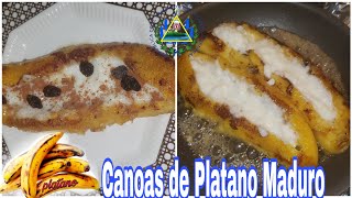 Como hacer Deliciosas Canoas de Platano  Receta Salvadoreñas [upl. by O'Donnell]