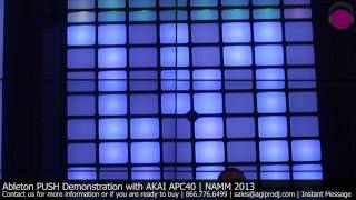 Ableton Push Demonstration with Akai APC 40  NAMM 2013  agiprodjcom [upl. by Eiclek]