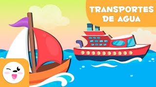 Medios de Transporte acuáticos  Aprende vocabulario [upl. by Tychon]