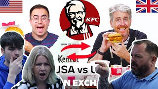 US vs UK KFC  Foreign Exchange  Food Wars British Family Reacts [upl. by Anirahtak]