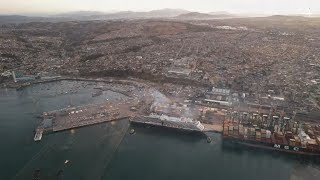 Cruise ship MS OOSTERDAM HOLLAND AMERICA at the Port of San Antonio Chile [upl. by Akeenahs]