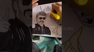 Vettaiyan drawing by Alphy  rajanikantdrawing anirudhdrawing vettaiyandrawing [upl. by Prissie]