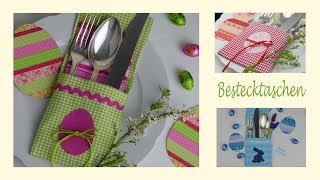 DIY Bestecktasche nähen und individuell verzieren [upl. by Ennaillek]