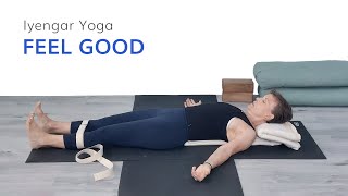 Iyengar YogaFeel GoodRestorative and Pranayama [upl. by Atnicaj]