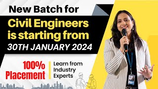 New Batch for Civil Engineers is starting from 30th January  Learn from Industry Experts  Call Now [upl. by Ynaiffit146]