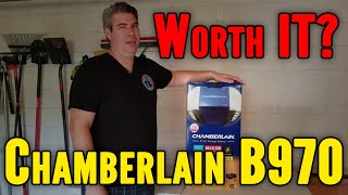 Garage Door Opener Replacement Open Box and Review of Chamberlain B970 [upl. by Ultima]