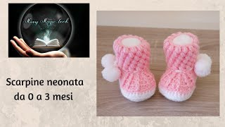 🎬TUTORIAL Scarpine neonata da 0 a 3 mesi 💖Mary Magic Book 💖 [upl. by Walling]