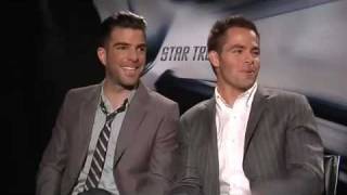 Zachary Quinto amp Chris Pine talk to Michele Merkin about Star Trek [upl. by Clower]