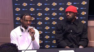 Bronny amp LeBron James discuss Cleveland homecoming Bronnys first points amp more  NBA on ESPN [upl. by Aksel]