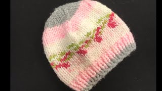 How to crochet a cute baby girls hat for beginners [upl. by Cho]