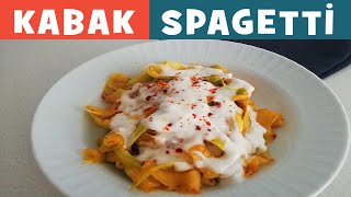 KABAK SPAGETTİ TARİFİ  MalzemeleriPüf Noktası ve Kaç Kalori [upl. by Zsa Zsa571]