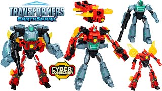 Transformers Earthspark CyberCombiner Twitch and Robbie Malto Action Figure [upl. by Deehsar]