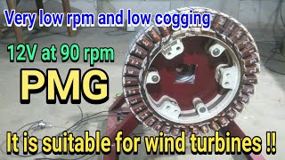 Low rpm and low cogging Permanent magnet generator [upl. by Arelc532]