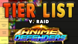 RAID UPDATE Anime Defenders Tier List  Who You Should Summon For New Player Tier List [upl. by Keisling]