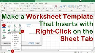 How to Create and Insert Custom Worksheet Templates in Excel with RightClick [upl. by Adnolohs]