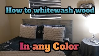 How to whitewash wood in any color [upl. by Berky]