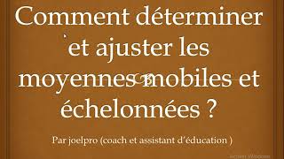 Comment déterminer les moyennes mobiles et échelonnées [upl. by Goddart161]