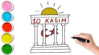 10 Kasım Atatürkü Anma Günü Resmi Çizimi Anıtkabir Resmi Çizimi 10 Kasım Çizimi [upl. by Dric449]