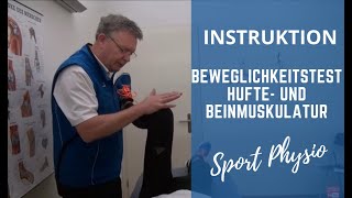 Beweglichkeitstest Hüfte und Beinmuskulatur [upl. by Lynsey]