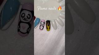 Flame nails🔥nails beauty nailtutorial flamenail shorts viralshortsPolishedperfection07 [upl. by Hnad49]