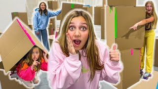 HIDE and SEEK in BOXES Extreme Challenge w The Shumway Show [upl. by Beach]