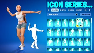 ALL FORTNITE ICON SERIES DANCES amp EMOTES [upl. by Atiuqan]