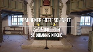 Rahdener Gottesdienste 27 Oktober Taufgottesdienst in der St JohannisKirche [upl. by Garreth]