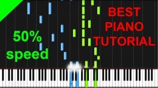 Avicii  Levels 50 speed piano tutorial [upl. by Henden124]