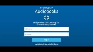 Learning Ally Audiobook App [upl. by Ankney]