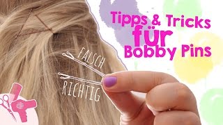 Haarnadeln richtig stecken I Bobby Pins benutzen I Bobby Pins Hairstyles [upl. by Allecnirp946]