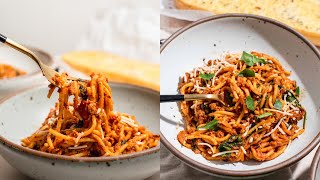 One Pot Vegetarian Spaghetti  ready in under 30 minutes [upl. by Eannej67]