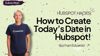 Hubspot Tips  How to Create Todays Date in HubSpot [upl. by Akkimat]