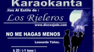 Karaoke En las cantinas  Los Rieleros del Norte [upl. by Aissatan]