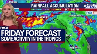 Tampa weather  northern front upping rain chances [upl. by Adnavoj]