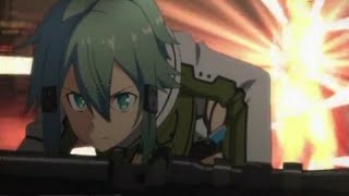 Sword Art Online 2  Sinon vs Behemoth SOLO Part 2 [upl. by Philipines355]