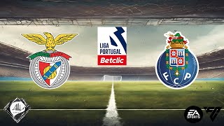 Benfica x FC Porto  11 rodada Campeonato Português 2425  EA FC [upl. by Nyrhtak610]